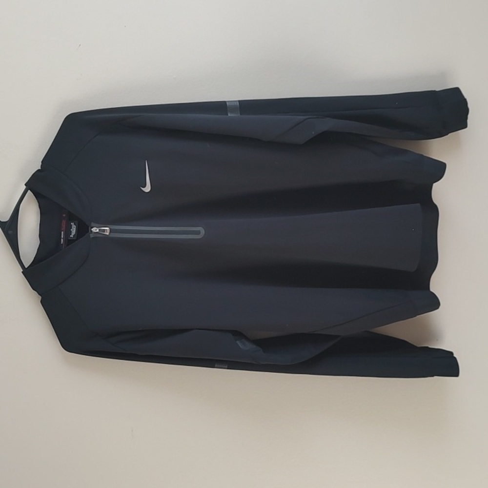 NIKE TW Tiger Woods Collection Quarter Zip Black Golf Pullover Men's Size Med.